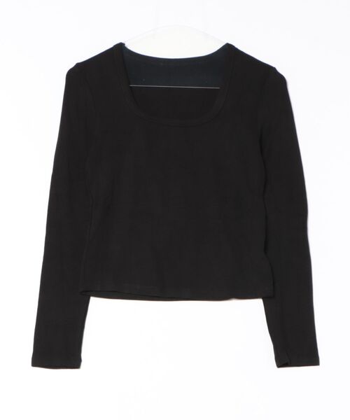 Lace Ladies(レースレディース)の「ソリッドカラー ラウンドネック ベーシック 長袖 カットソー(Tシャツ/カットソー・レディース・アイボリー/ブラック/グレー/ネイビー/ブラウン・FREE)」の21枚目の写真