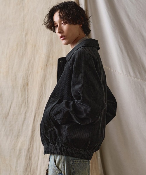 リラクシー スタンドネック コーデュロイ ブルゾン / スイングトップ