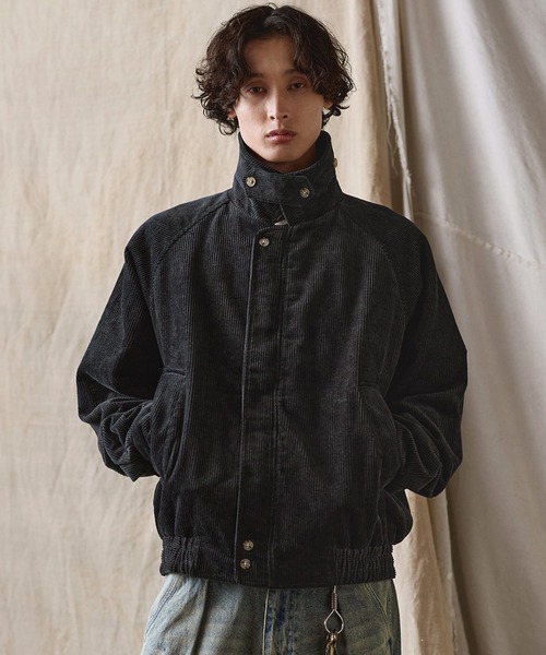 リラクシー スタンドネック コーデュロイ ブルゾン / スイングトップ