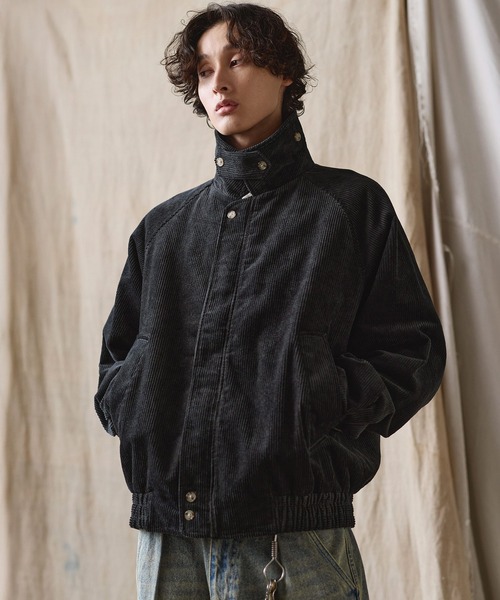 リラクシー スタンドネック コーデュロイ ブルゾン / スイングトップ