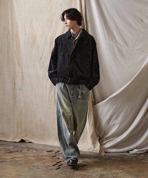 リラクシー スタンドネック コーデュロイ ブルゾン / スイングトップ