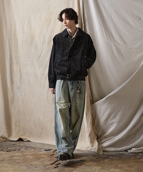 リラクシー スタンドネック コーデュロイ ブルゾン / スイングトップ
