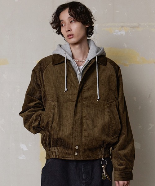 Bleme リラクシー スタンドネック コーデュロイ ブルゾン リラクシー スタンドネック コーデュロイ ブルゾン / スイングトップ
