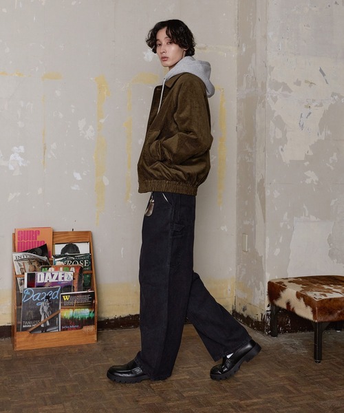 リラクシー スタンドネック コーデュロイ ブルゾン / スイングトップ