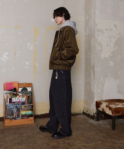 リラクシー スタンドネック コーデュロイ ブルゾン / スイングトップ