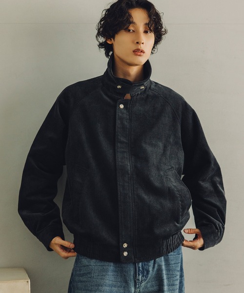 Bleme(ブレム)の「リラクシー スタンドネック コーデュロイ&メルトン ブルゾン / スイングトップ(ブルゾン・メンズ・ブラック/ブラウン・XL/L/M/S)」の8枚目の写真
