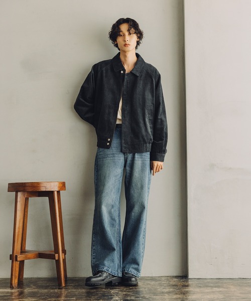 Bleme(ブレム)の「リラクシー スタンドネック コーデュロイ&メルトン ブルゾン / スイングトップ(ブルゾン・メンズ・ブラック/ブラウン・XL/L/M/S)」の12枚目の写真