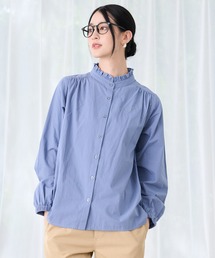 Arnold Palmer | プチフリル バンドカラー シャツブラウス(シャツ/ブラウス)