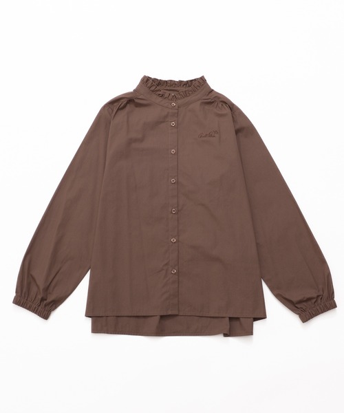 Arnold Palmer（アーノルドパーマー）の「プチフリル バンドカラー シャツブラウス（シャツ/ブラウス・レディース・クリーム/ブルー/ブラウン・L/M/S）」の12枚目の写真