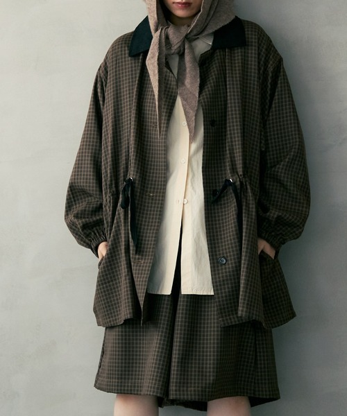 Crisp（クリスプ）の「コーデュロイカラーチェックジャケット（その他アウター・レディース・ブラウン/ブラック・FREE）」の5枚目の写真