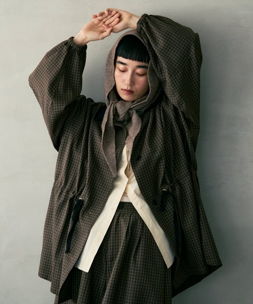 Crisp（クリスプ）の「コーデュロイカラーチェックジャケット（その他アウター・レディース・ブラウン/ブラック・FREE）」の6枚目の写真