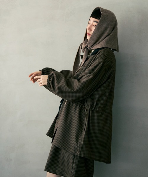 Crisp（クリスプ）の「コーデュロイカラーチェックジャケット（その他アウター・レディース・ブラウン/ブラック・FREE）」の7枚目の写真