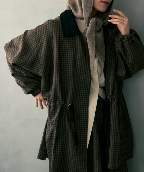 Crisp（クリスプ）の「コーデュロイカラーチェックジャケット（その他アウター・レディース・ブラウン/ブラック・FREE）」の8枚目の写真