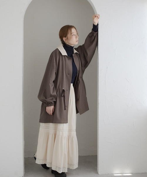 Crisp（クリスプ）の「コーデュロイカラーチェックジャケット（その他アウター・レディース・ブラウン/ブラック・FREE）」の12枚目の写真