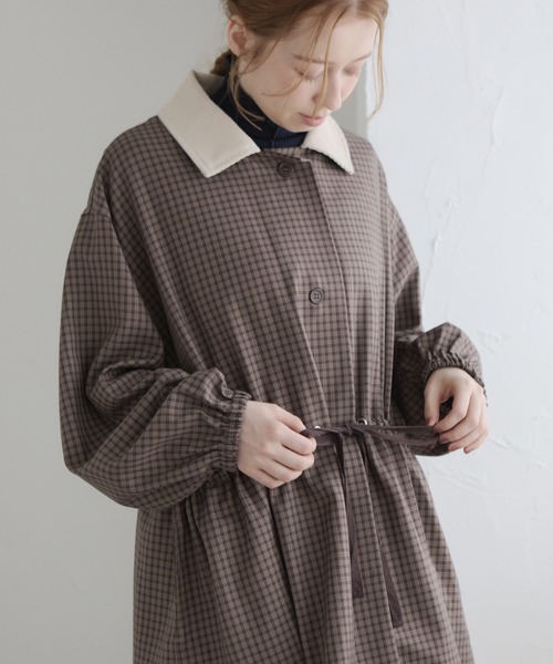 Crisp（クリスプ）の「コーデュロイカラーチェックジャケット（その他アウター・レディース・ブラウン/ブラック・FREE）」の20枚目の写真