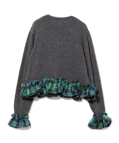 CAROLINA GLASER（カロリナ グレイサー）の「チェックフリルカーディガン（カーディガン/ボレロ・レディース・レッド/グレー・ONE SIZE）」の10枚目の写真