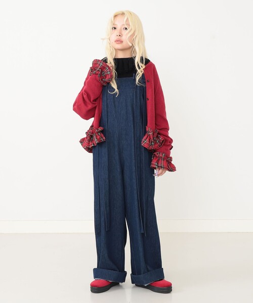 CAROLINA GLASER（カロリナ グレイサー）の「チェックフリルカーディガン（カーディガン/ボレロ・レディース・レッド/グレー・ONE SIZE）」の22枚目の写真