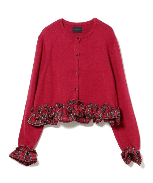 CAROLINA GLASER（カロリナ グレイサー）の「チェックフリルカーディガン（カーディガン/ボレロ・レディース・レッド/グレー・ONE SIZE）」の19枚目の写真