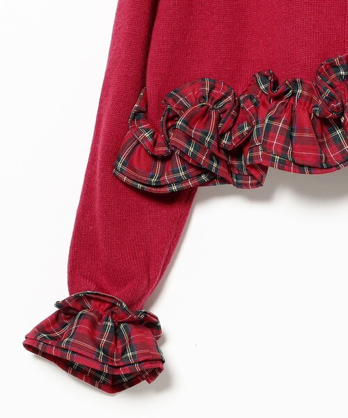 CAROLINA GLASER（カロリナ グレイサー）の「チェックフリルカーディガン（カーディガン/ボレロ・レディース・レッド/グレー・ONE SIZE）」の17枚目の写真