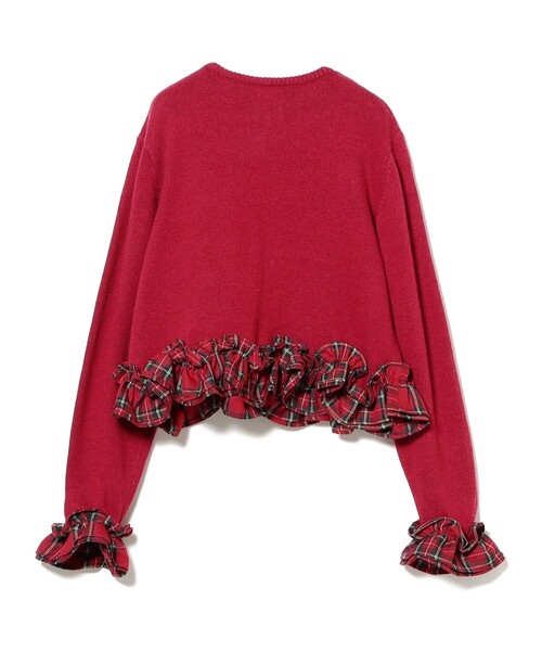 CAROLINA GLASER（カロリナ グレイサー）の「チェックフリルカーディガン（カーディガン/ボレロ・レディース・レッド/グレー・ONE SIZE）」の16枚目の写真