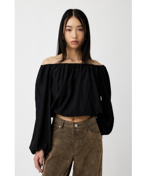 MOUSSY(マウジー)の「OFF SHOULDER PUFFY ブラウス(シャツ/ブラウス・レディース・ライトピンク/ホワイト/ブラック・FREE)」の7枚目の写真