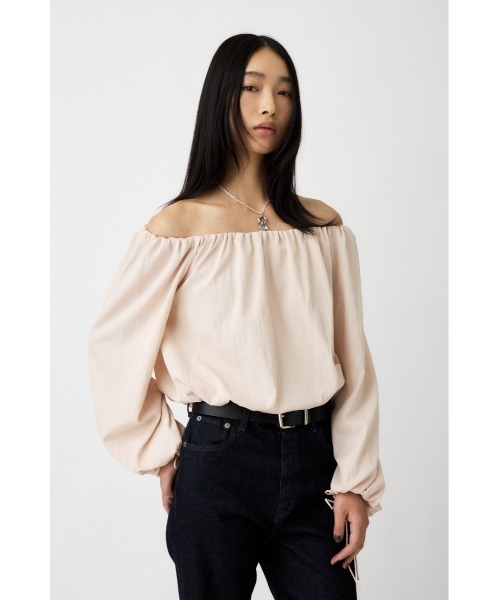 MOUSSY(マウジー)の「OFF SHOULDER PUFFY ブラウス(シャツ/ブラウス・レディース・ライトピンク/ホワイト/ブラック・FREE)」の10枚目の写真