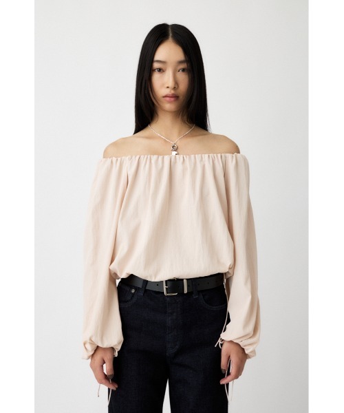 MOUSSY(マウジー)の「OFF SHOULDER PUFFY ブラウス(シャツ/ブラウス・レディース・ライトピンク/ホワイト/ブラック・FREE)」の8枚目の写真
