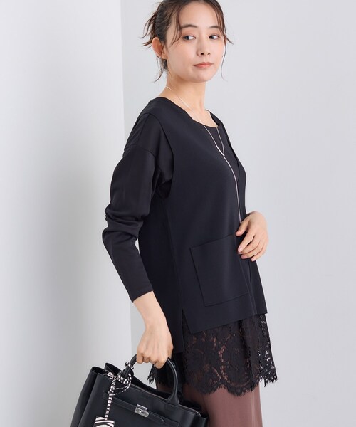 INDIVI(インディヴィ)の「Vネック ニットジレ(ニット/セーター・レディース・ナチュラル/ブラック・05/13/38)」の18枚目の写真