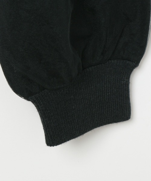 PAGEBOY(ページボーイ)の「チュールドッキングニットプルオーバー(Tシャツ/カットソー・レディース・グレー/オフホワイト/ブラック・FREE)」の8枚目の写真