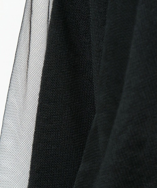 PAGEBOY(ページボーイ)の「チュールドッキングニットプルオーバー(Tシャツ/カットソー・レディース・グレー/オフホワイト/ブラック・FREE)」の12枚目の写真