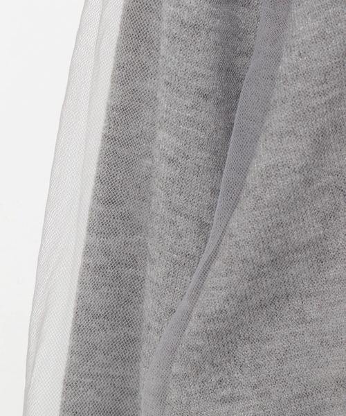PAGEBOY(ページボーイ)の「チュールドッキングニットプルオーバー(Tシャツ/カットソー・レディース・グレー/オフホワイト/ブラック・FREE)」の16枚目の写真