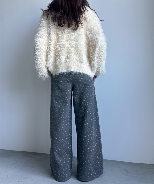 Unitage(ユニテージ)の「小花柄裏起毛スウェットパンツ(その他パンツ・レディース・ブラック/ライトグレー・FREE)」の14枚目の写真