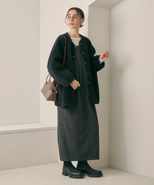 BEAUTY&YOUTH UNITED ARROWS(ビューティーアンドユースユナイテッドアローズ)の「ニット レザーライク ブーツ 撥水/晴雨兼用(ブーツ・レディース・ブラック・36/37/38)」の14枚目の写真