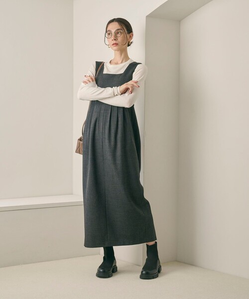 BEAUTY&YOUTH UNITED ARROWS(ビューティーアンドユースユナイテッドアローズ)の「ニット レザーライク ブーツ 撥水/晴雨兼用(ブーツ・レディース・ブラック・36/37/38)」の12枚目の写真