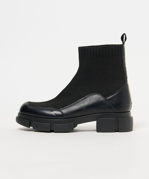 BEAUTY&YOUTH UNITED ARROWS(ビューティーアンドユースユナイテッドアローズ)の「ニット レザーライク ブーツ 撥水/晴雨兼用(ブーツ・レディース・ブラック・36/37/38)」の11枚目の写真