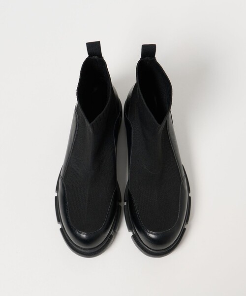 BEAUTY&YOUTH UNITED ARROWS(ビューティーアンドユースユナイテッドアローズ)の「ニット レザーライク ブーツ 撥水/晴雨兼用(ブーツ・レディース・ブラック・36/37/38)」の9枚目の写真