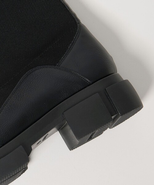 BEAUTY&YOUTH UNITED ARROWS(ビューティーアンドユースユナイテッドアローズ)の「ニット レザーライク ブーツ 撥水/晴雨兼用(ブーツ・レディース・ブラック・36/37/38)」の3枚目の写真