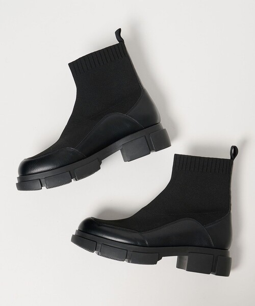 ニット レザーライク ブーツ 撥水/晴雨兼用（ブーツ）｜BEAUTY&YOUTH
