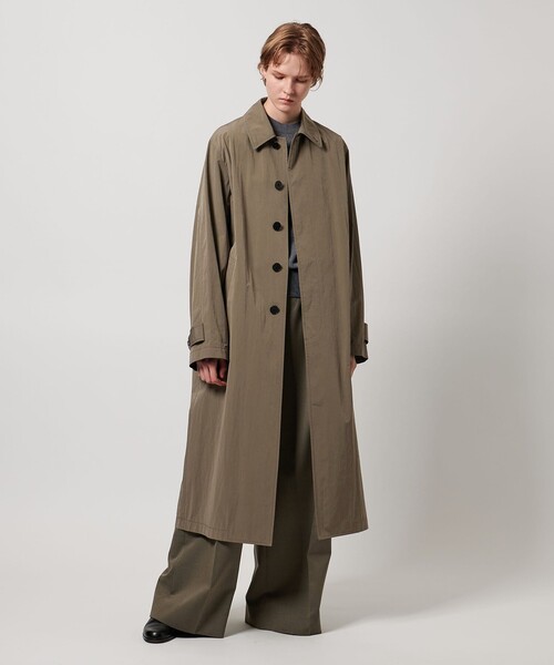 LOEFF（ロエフ）の「＜LOEFF＞バルカラー コート UNISEX（その他アウター・レディース・ブラック/モカ・2/0/1）」の4枚目の写真