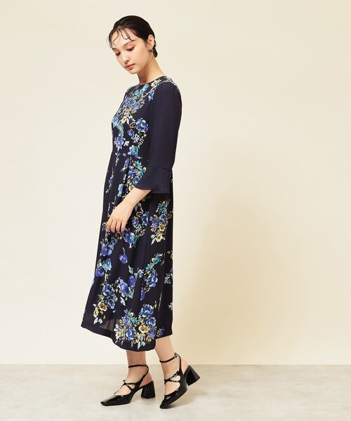 Sunauna(スーナウーナ)の「【手洗い可】花柄パネルワンピース(ワンピース・レディース・グリーン系その他2/ネイビー系1/ネイビー系/ベージュ系/モスグリーン系1・34/40/38/36)」の18枚目の写真