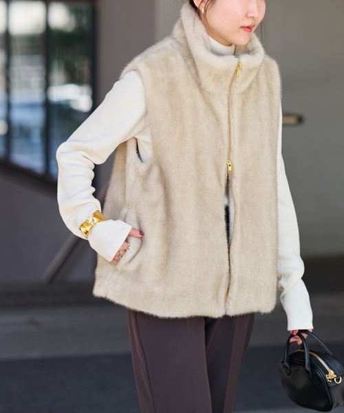 スタンドカラーファーベスト（その他アウター）｜JOURNAL STANDARD