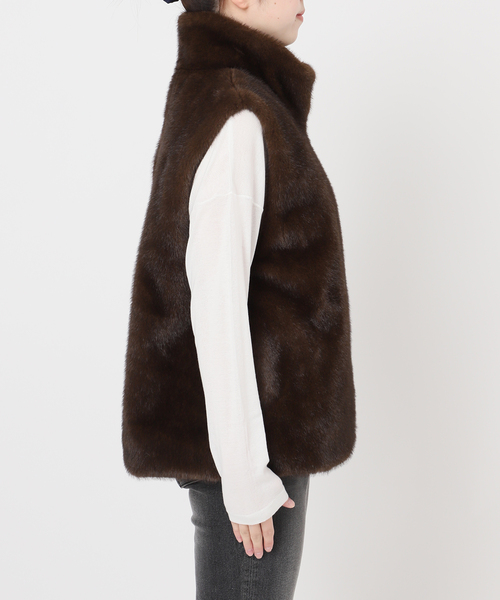 スタンドカラーファーベスト（その他アウター）｜JOURNAL