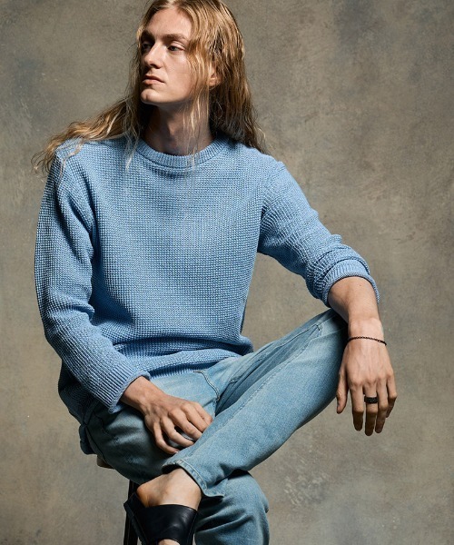 wjk(ダヴルジェイケイ)の「ab1799- IVXLCDM ×wjk croco pattern middle ring 指輪(909 iv02h)(リング・メンズ・ブラック・17号/19号/21号)」の3枚目の写真