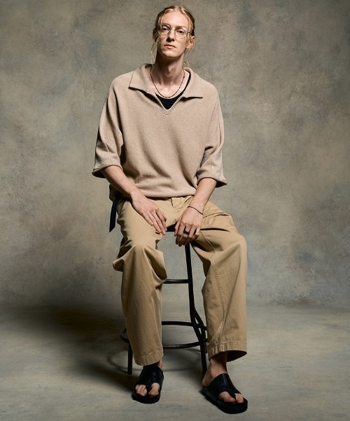 wjk(ダヴルジェイケイ)の「ab1799- IVXLCDM ×wjk croco pattern middle ring 指輪(909 iv02h)(リング・メンズ・ブラック・17号/19号/21号)」の6枚目の写真