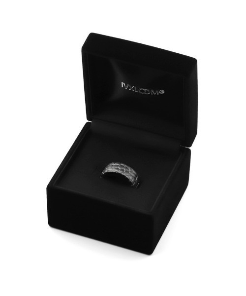 wjk(ダヴルジェイケイ)の「ab1799- IVXLCDM ×wjk croco pattern middle ring 指輪(909 iv02h)(リング・メンズ・ブラック・17号/19号/21号)」の10枚目の写真