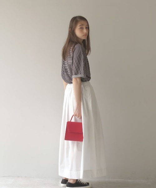 KALENO（カレノ）の「unisex / half border T（Tシャツ/カットソー・レディース・ブラウン/ベージュ/ブラック・FREE）」の15枚目の写真