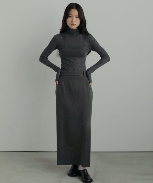 anuke(アンヌーク)の「anuke Heather Stretch Middleskirt(スカート・レディース・ダークグレー/グレー・36/38)」の9枚目の写真