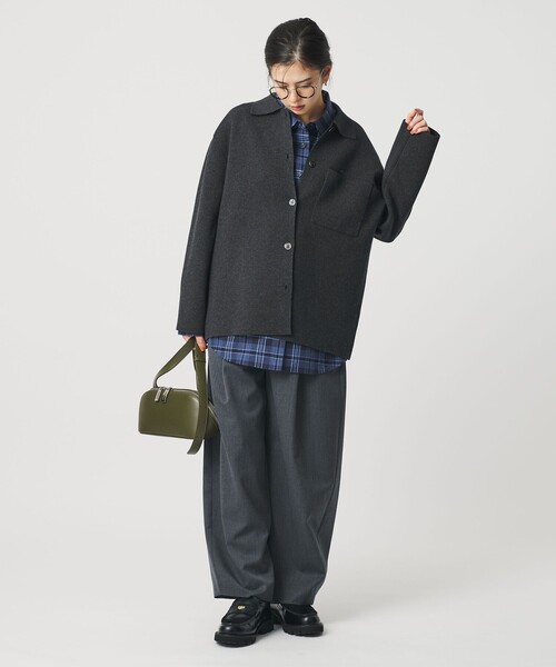 セール】コットンウールブレンド ミラノリブ シャツカーディガン