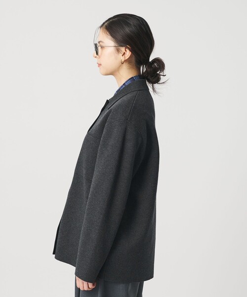 BEAUTY&YOUTH UNITED ARROWS(ビューティーアンドユースユナイテッドアローズ)の「コットンウールブレンド ミラノリブ シャツカーディガン ウォッシャブル(カーディガン/ボレロ・レディース・オフホワイト/ライム/ダークグレー・FREE)」の15枚目の写真