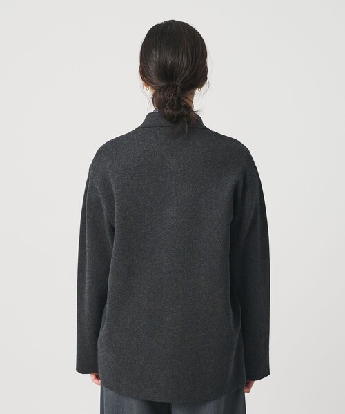 セール】コットンウールブレンド ミラノリブ シャツカーディガン